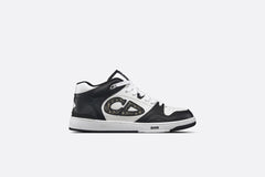 B57 MID-TOP SNEAKER Black And White Smooth Calfskin With Beige And Black