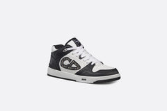 B57 MID-TOP SNEAKER Black And White Smooth Calfskin With Beige And Black