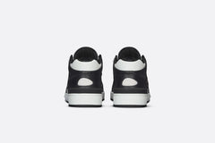 B57 MID-TOP SNEAKER Black And White Smooth Calfskin With Beige And Black