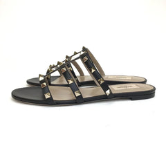 VALENTINO Valentino Rockstud Flat Slide Sandals