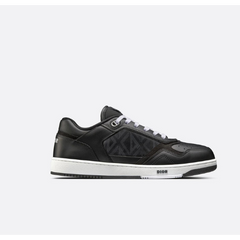 Black Smooth Calfskin With Beige And Black Dior Oblique Jacquard