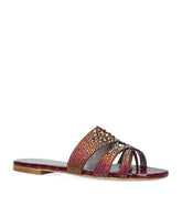 GINA Leather Embellished Provence Slides