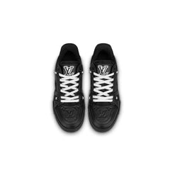 "LOUIS VUITTON LV "TRAINER BLACK LEATHER SNEAKER"