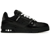 "LOUIS VUITTON LV "TRAINER BLACK LEATHER SNEAKER"