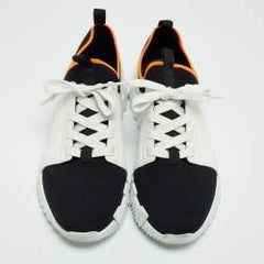 Hermes White/Black Leather and Knit