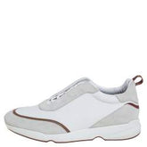 "Loro Piana" White "Suede And Neoprene Modular" Walk Sneakers