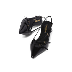 Miu Miu 55mm buckle-embellished slingblack pump