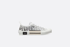 "B23 Low-Top Sneaker" White and Black "Dior Oblique Canvas"