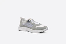 Dior B25 Running Sneaker "Gray and Blue Dior Oblique" Canvas Suede