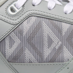 Dior Gray Smooth Calfskin And CD Diamond Canvas
