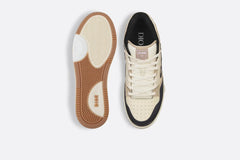 B57 MID-TOP SNEAKER Black And Cream Smooth Calfskin And Beige Suede