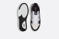 B57 MID-TOP SNEAKER Black And White Smooth Calfskin With Beige And Black