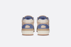 B57 MID-TOP SNEAKER Blue And Cream Smooth Calfskin And Beige Suede