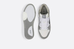 B57 MID-TOP SNEAKER Gray And White Smooth Calfskin With Beige And Black