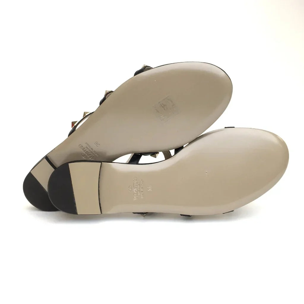 VALENTINO Valentino Rockstud Flat Slide Sandals