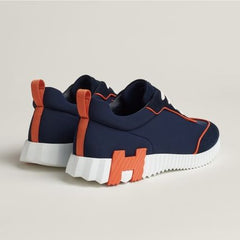 "Brand New Hermes" Bouncing Sneakers "Navy Blue Suede Goatskin"