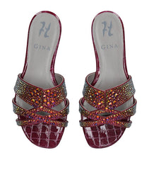 GINA  Leather Embellished Provence Slides