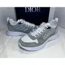 Dior B25 Running Sneaker "Gray and Blue Dior Oblique" Canvas Suede