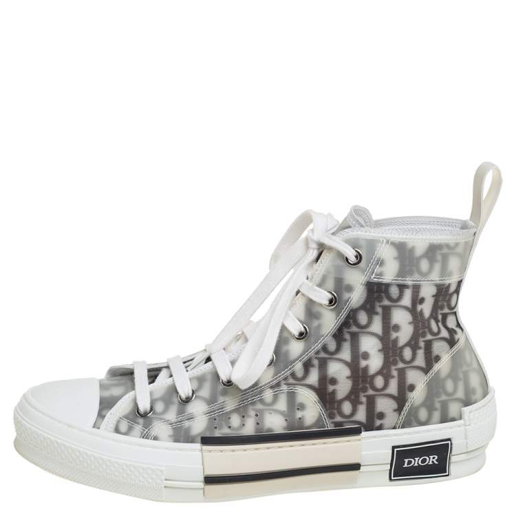 "Dior B23" Oblique High-top Sneakers" in White for Men | Lyst