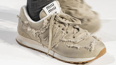 Miu Miu x "New Balance 574"  denim sneakers
